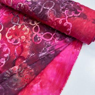 Bombažna tkanina TIE DYE EMBROIDERY Elise tape design E