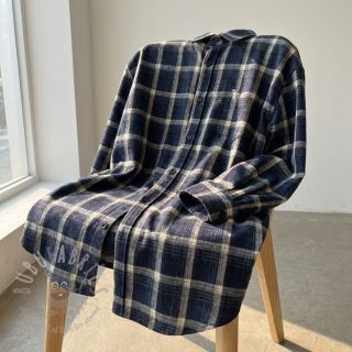 Viscose Scottish Check YARN DYED BRUSHED navy
