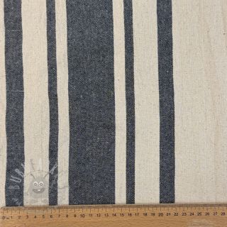 Dekorativno blago Bernadette stripe indigo