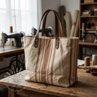 Dekorativno blago Bernadette stripe peanut