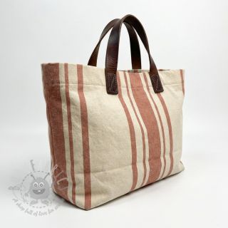 Dekorativno blago Bernadette stripe terracotta