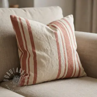 Dekorativno blago Bernadette stripe terracotta