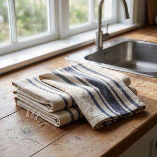 Dekorativno blago Bernadette stripe indigo