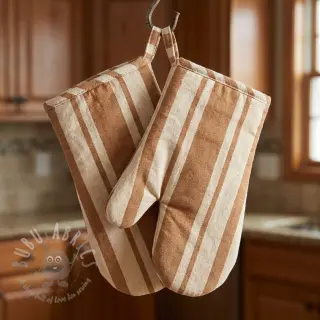Dekorativno blago Bernadette stripe peanut