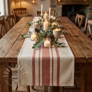 Dekorativno blago Bernadette stripe terracotta