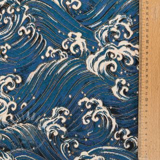 Dekorativno blago jacquard Swell allover bleu