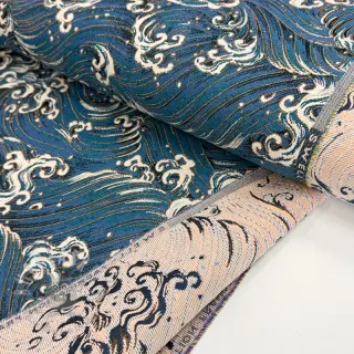 Dekorativno blago jacquard Swell allover bleu