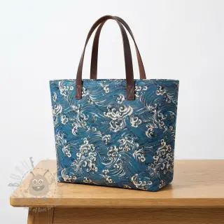 Dekorativno blago jacquard Swell allover bleu