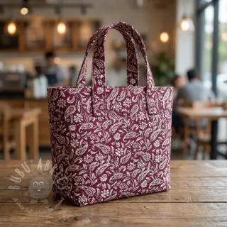 Dekorativno blago jacquard Mumbai allover bordeaux