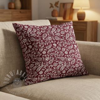 Dekorativno blago jacquard Mumbai allover bordeaux