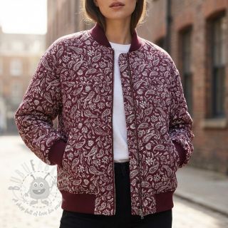 Dekorativno blago jacquard Mumbai allover bordeaux