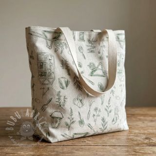 Dekorativno blago Linenlook Garden Plant Tool digital print