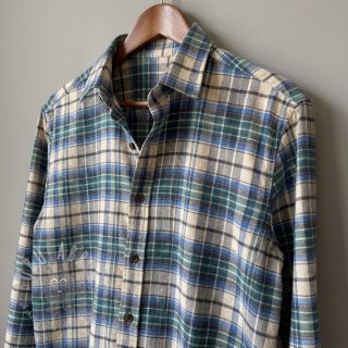 Bombažna tkanina YARN DYED CHECK BRUSHED blue