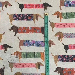 Dekorativno blago premium Family Dachshund digital print