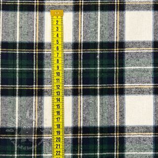 Bombažna tkanina YARN DYED CHECK BRUSHED Daniel ecru navy