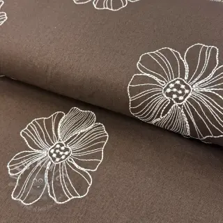 Viskoza z lanom EMBROIDERY Flower Maya brown