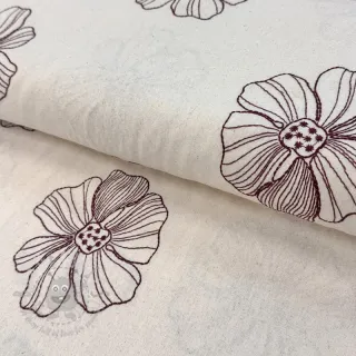 Viskoza z lanom EMBROIDERY Flower Maya natural