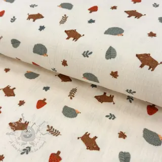 Dvoslojna gaza/muslin Forest animals ORGANIC SIMPLY NATURAL