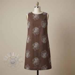 Viskoza z lanom EMBROIDERY Flower Maya brown