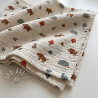 Dvoslojna gaza/muslin Forest animals ORGANIC SIMPLY NATURAL
