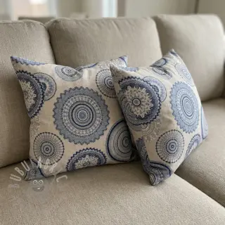 Dekorativno blago Linenlook premium Geometric mandala