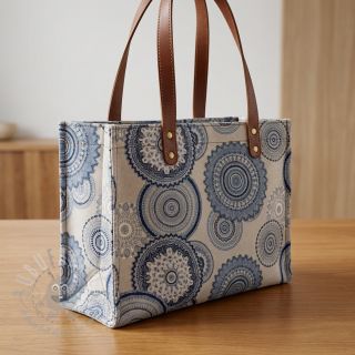 Dekorativno blago Linenlook premium Geometric mandala