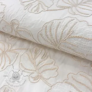 Bombažna tkanina VOILE EMBROIDERY Kady off white