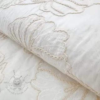 Bombažna tkanina VOILE EMBROIDERY Kady off white