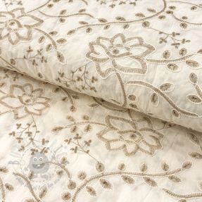 Bombažna tkanina VOILE EMBROIDERY Kiara off white