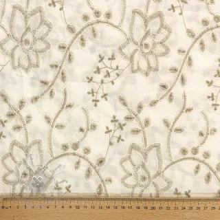 Bombažna tkanina VOILE EMBROIDERY Kiara off white