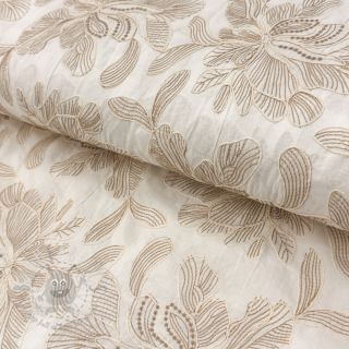 Bombažna tkanina VOILE EMBROIDERY Kim off white
