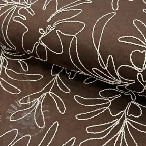 Semiš raztegljiv Tape flower dark brown