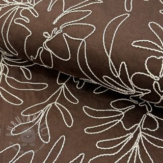 Semiš raztegljiv Tape flower dark brown