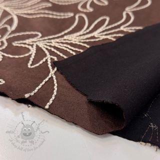 Semiš raztegljiv Tape flower dark brown