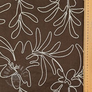 Semiš raztegljiv Tape flower dark brown