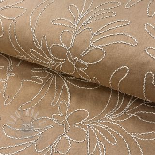 Semiš raztegljiv Tape flower beige