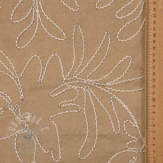Semiš raztegljiv Tape flower beige