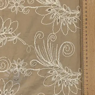 Bombažna tkanina VOILE EMBROIDERY Kokka natural
