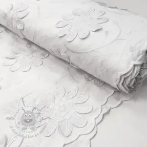 Bombažna tkanina EMBROIDERY Bellagio white