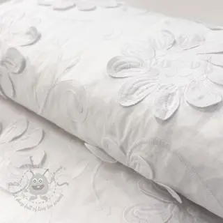 Bombažna tkanina EMBROIDERY Bellagio white