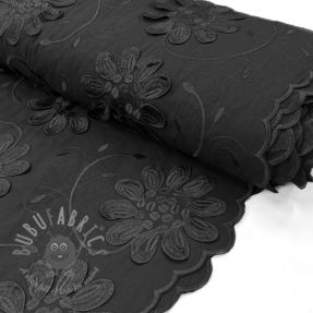 Bombažna tkanina EMBROIDERY Bellagio black