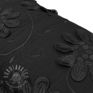 Bombažna tkanina EMBROIDERY Bellagio black