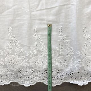 Bombažna tkanina EMBROIDERY Leon border