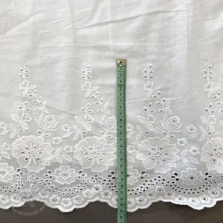 Bombažna tkanina EMBROIDERY Leon border