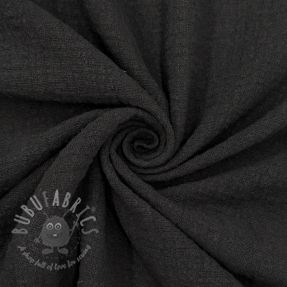 Bombažna tkanina SLUB WASHED black
