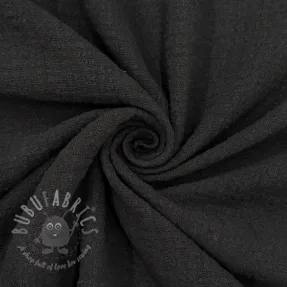 Bombažna tkanina SLUB WASHED black