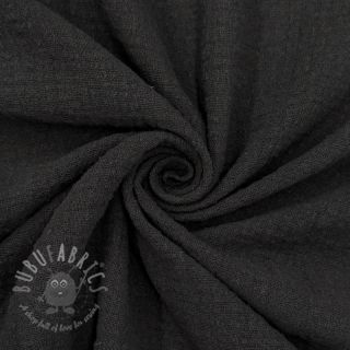 Bombažna tkanina SLUB WASHED black