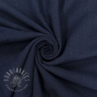 Bombažna tkanina SLUB WASHED navy