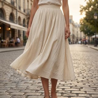 Bombažna tkanina WASHED beige