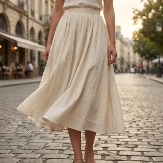 Bombažna tkanina WASHED beige